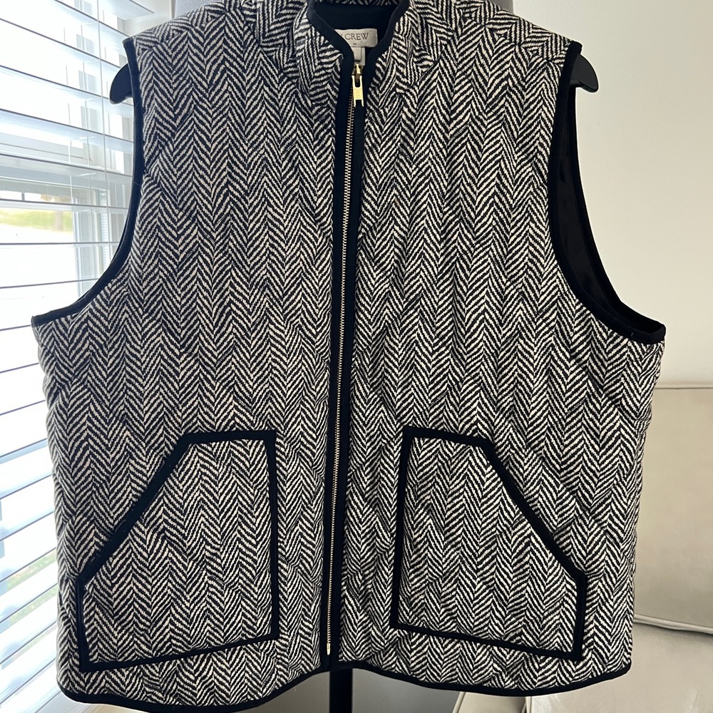 J. Crew Factory Monochrome Herringbone Vest
